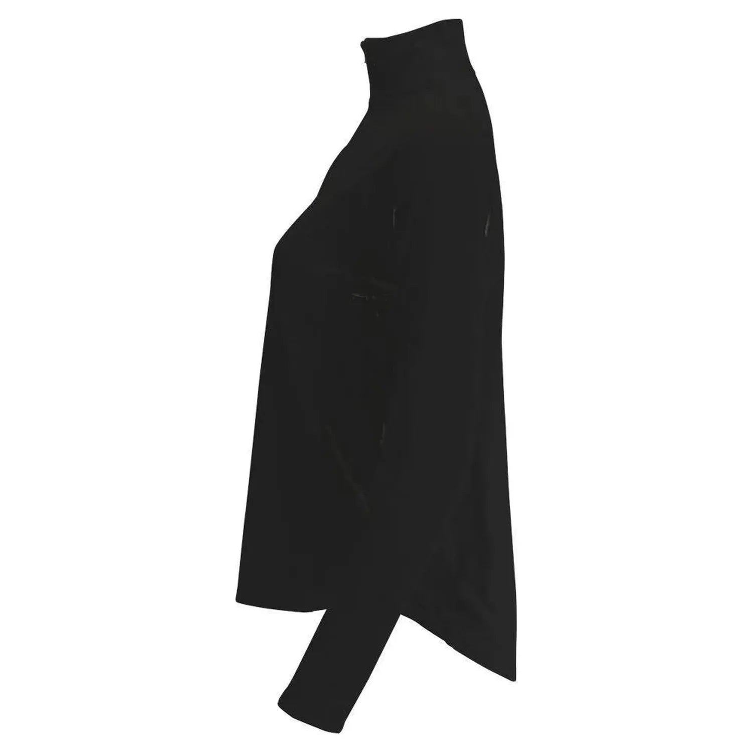 Women's Relaxed Mock Zip Tennis Top-Apparel-BloqUV-3002-BH21-black-2-Tennis Express