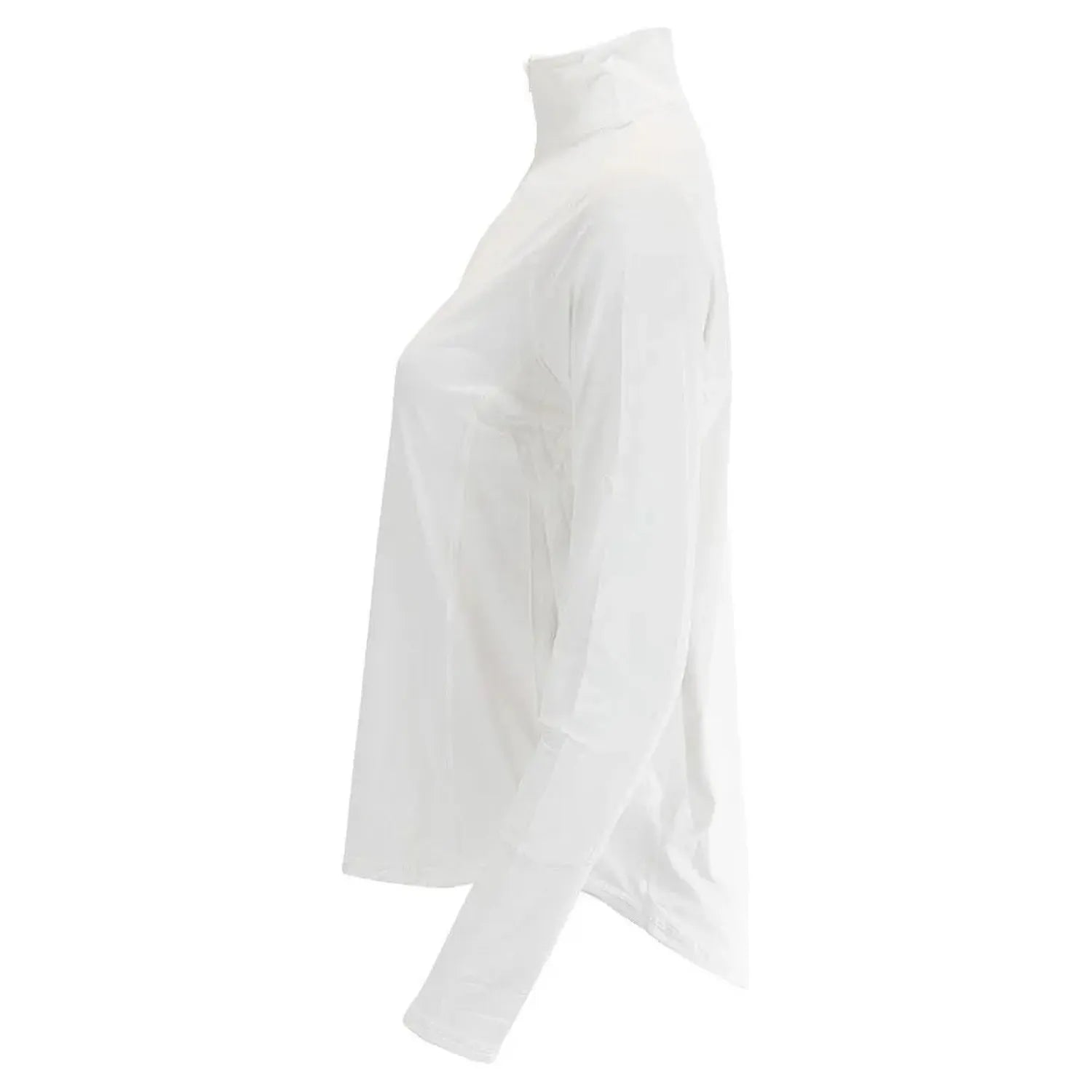 Women's Relaxed Mock Zip Tennis Top-Apparel-BloqUV-3002-BH21-white-1-Tennis Express