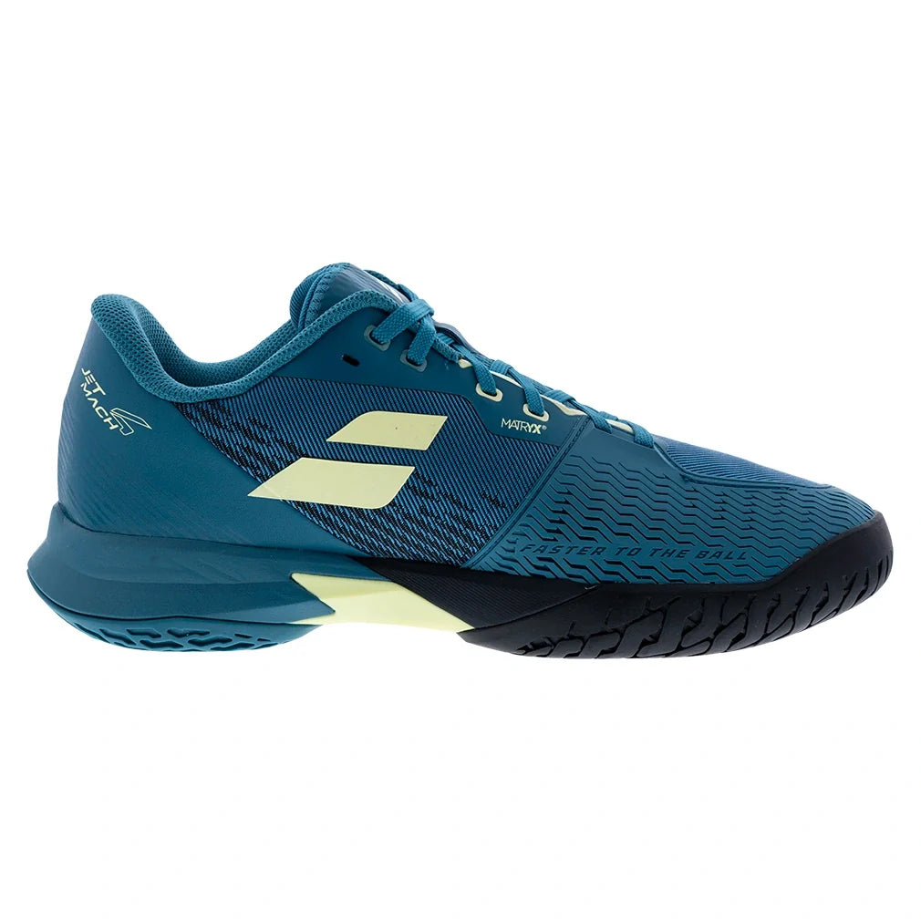 Men's Jet Mach 4 All Court Tennis Shoes Blue and Lime Yellow,Footwear,Babolat,,,Tennis Express,30F26629B-F2602copy