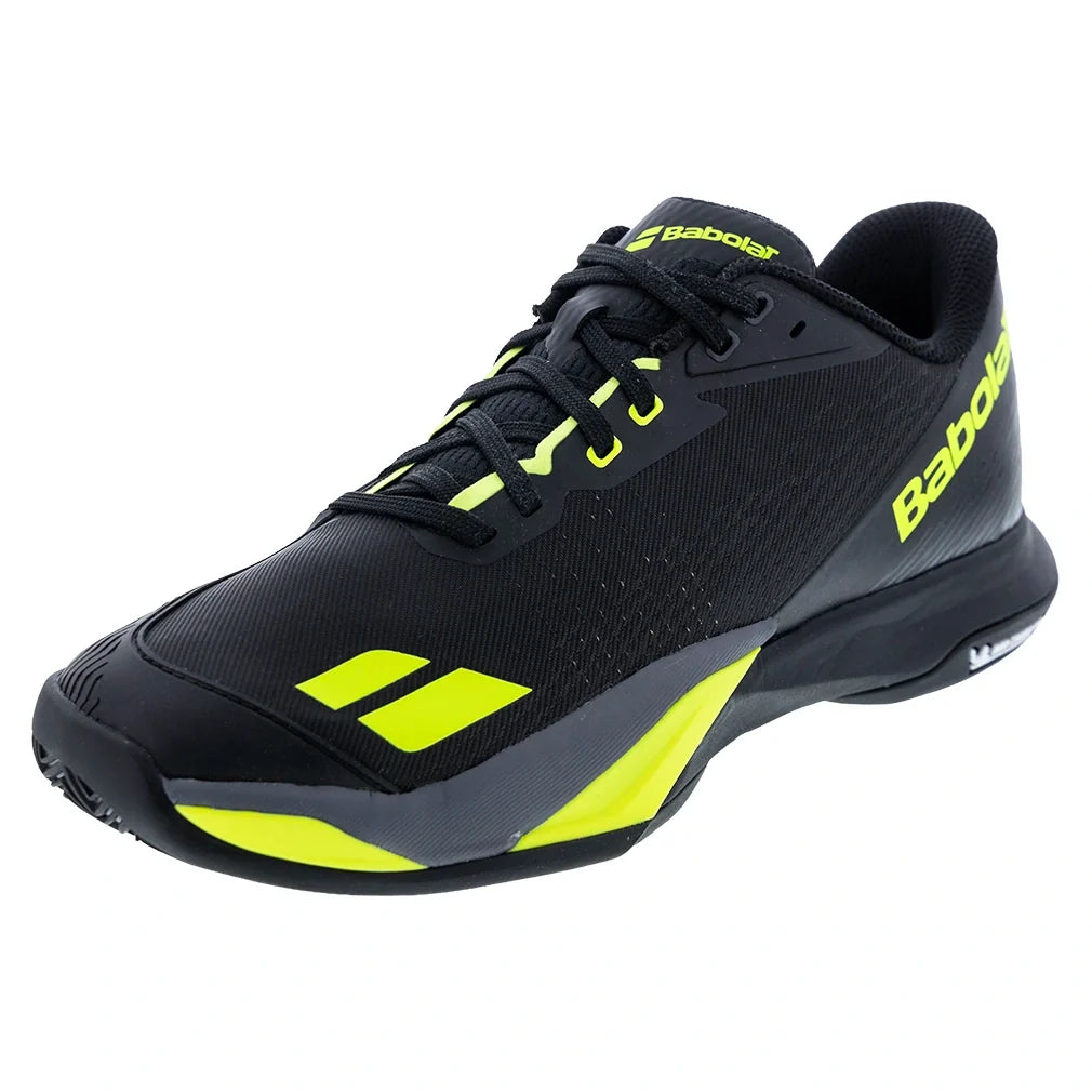 Men's Jet Mach 4 Clay Tennis Shoes Black and Aero-Footwear-Babolat-30S26631B-2036copy-Tennis Express