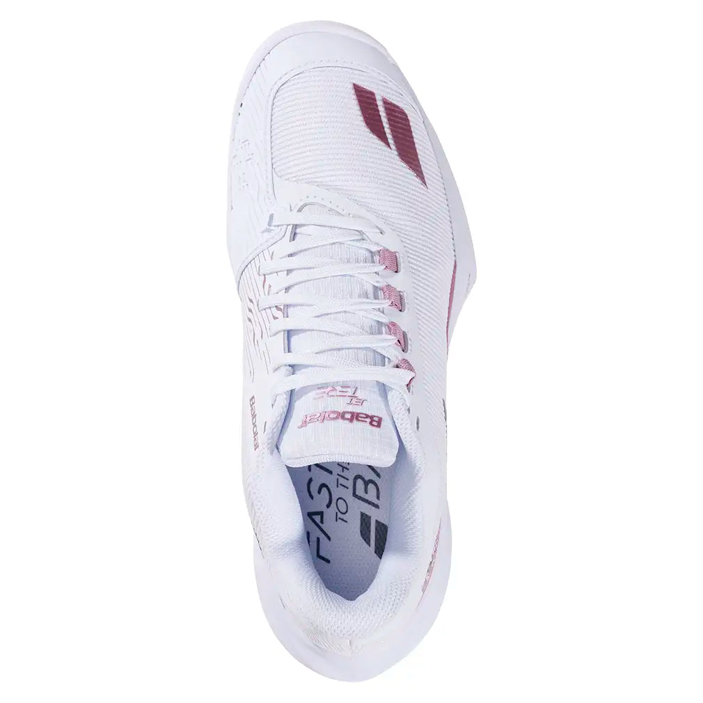 Women's Jet Tere 2 Clay Tennis Shoes White and Gold Pink-Footwear-Babolat-, [current_file_name-Tennis Express