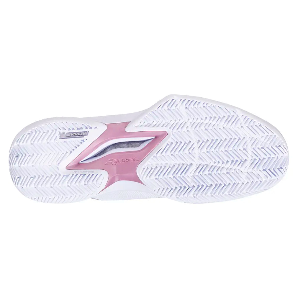 Women's Jet Tere 2 Clay Tennis Shoes White and Gold Pink-Footwear-Babolat-, [current_file_name-Tennis Express