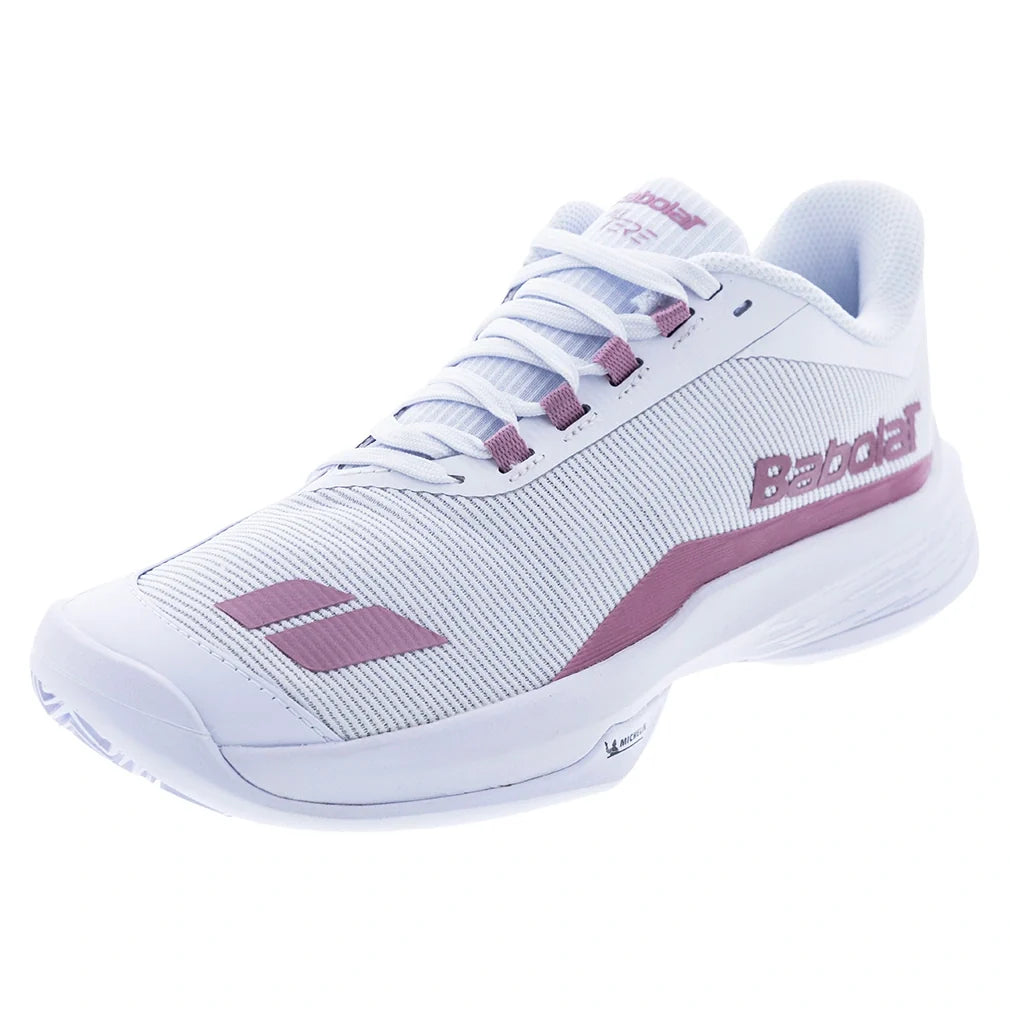 Women's CLAY Court Jet Tere 2 Tennis Shoes White and Gold Pink,Footwear,Babolat,White and Gold Pink,5.5,Tennis Express,31S26688A-1118copy