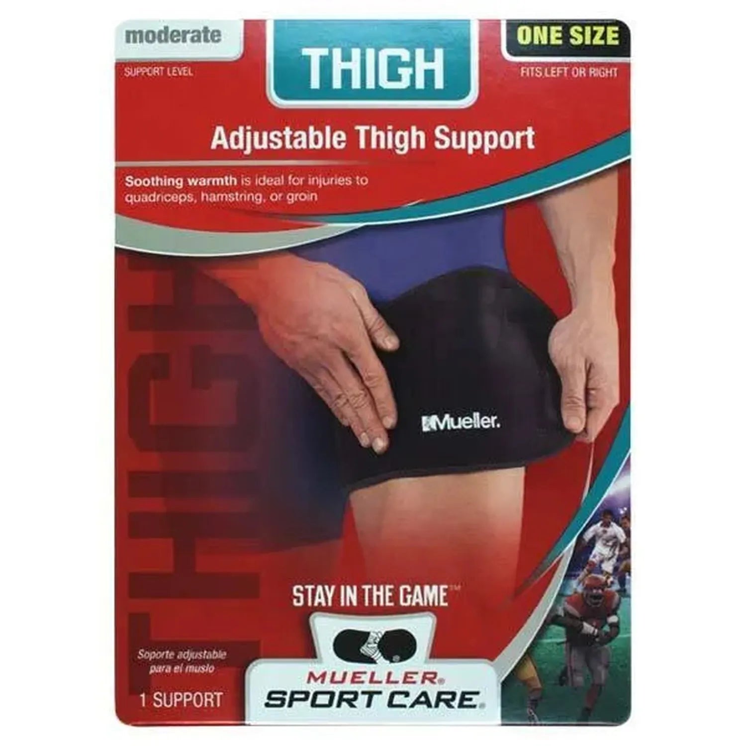 Mueller Thigh Support Black-Sports Medicine-Mueller-3298-DEFAULT-L-Tennis Express