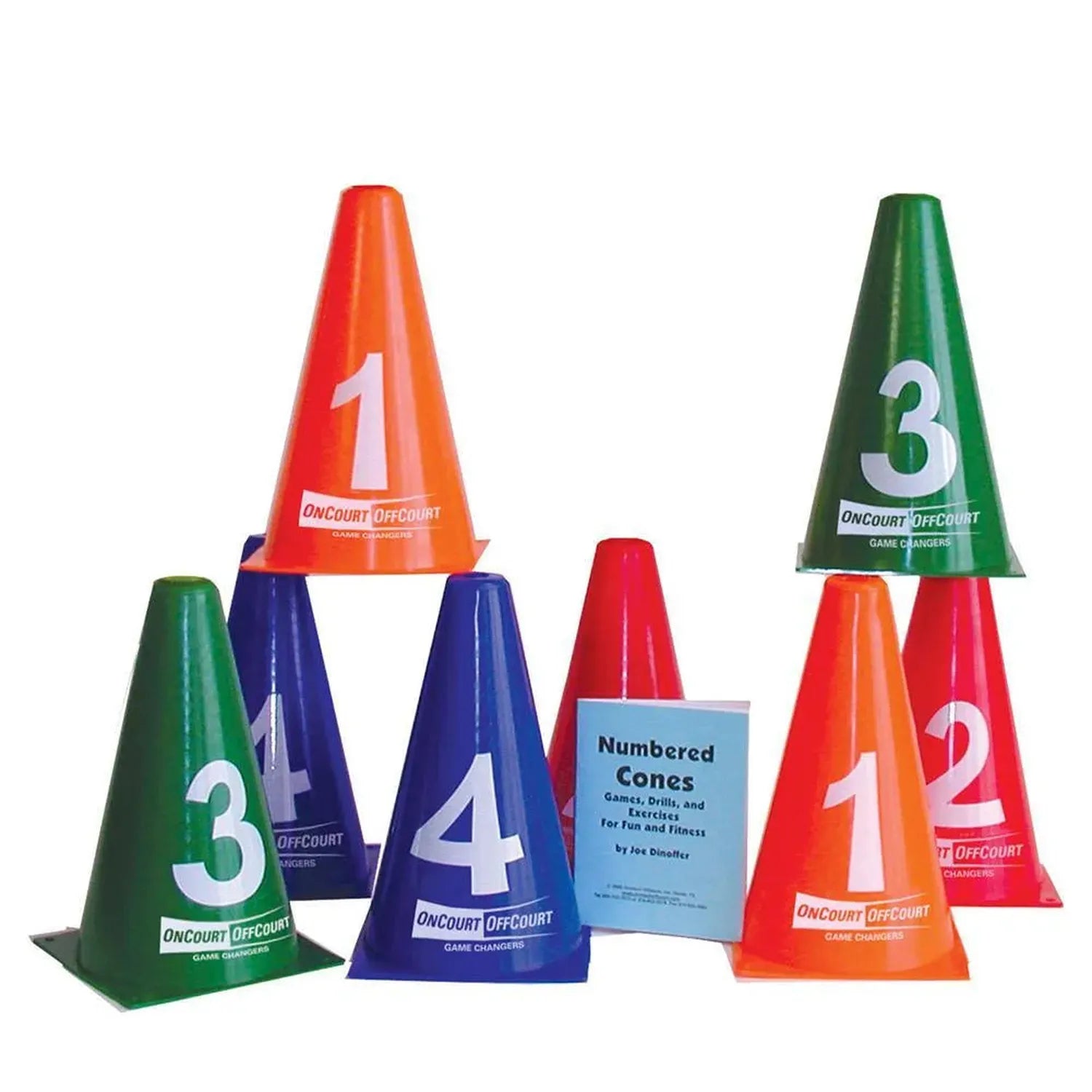 Numbered Tennis Cones 8 Pack-Training Equipment-Oncourt Offcourt-39575-DEFAULT-L-Tennis Express