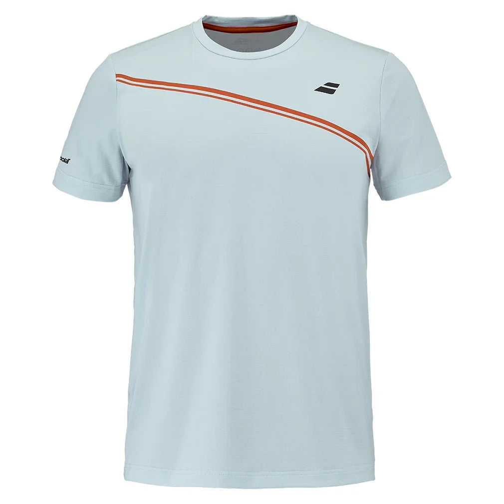 Boys' Play Crew Neck Tennis Tee Illusion Blue,Apparel,Babolat,Illusion Blue,6/8,Tennis Express,3BTG011-142