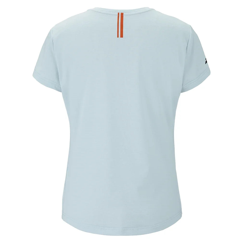 Women's Play Cap Sleeve Tennis Top Illusion Blue,Apparel,Babolat,,,Tennis Express,3BTG011-4142-3