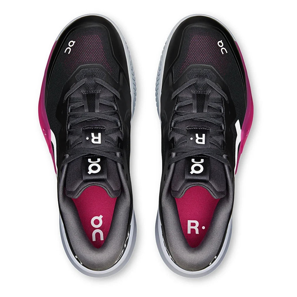 Men's CLAY Court THE ROGER Pro 3 Tennis Shoes Black and Pink,Footwear,On,,,Tennis Express,3MG10802890-3