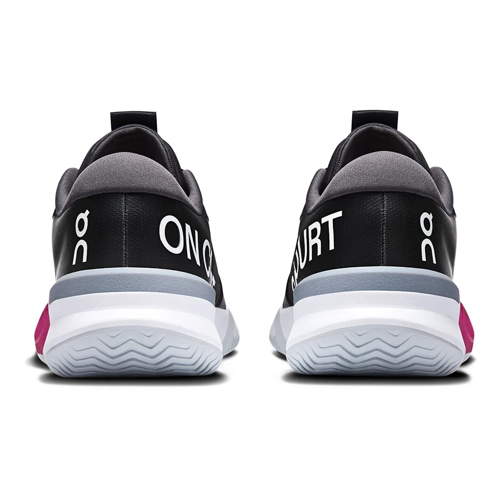 Men's CLAY Court THE ROGER Pro 3 Tennis Shoes Black and Pink,Footwear,On,,,Tennis Express,3MG10802890-4
