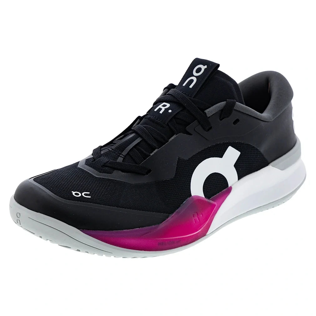 Men's CLAY Court THE ROGER Pro 3 Tennis Shoes Black and Pink,Footwear,On,Black/Pink,7,Tennis Express,3MG10802890copy