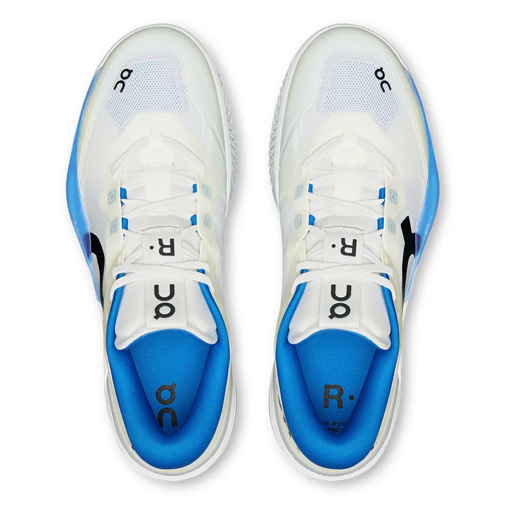 Men's CLAY Court THE ROGER Pro 3 Tennis Shoes Ivory and Jay,Footwear,On,,,Tennis Express,3MG10805203-5
