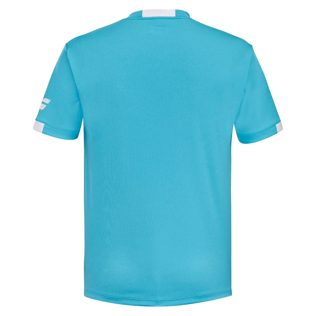 Men's Crew Neck Tennis Top Cyan Blue-Apparel-Babolat-, [current_file_name-Tennis Express