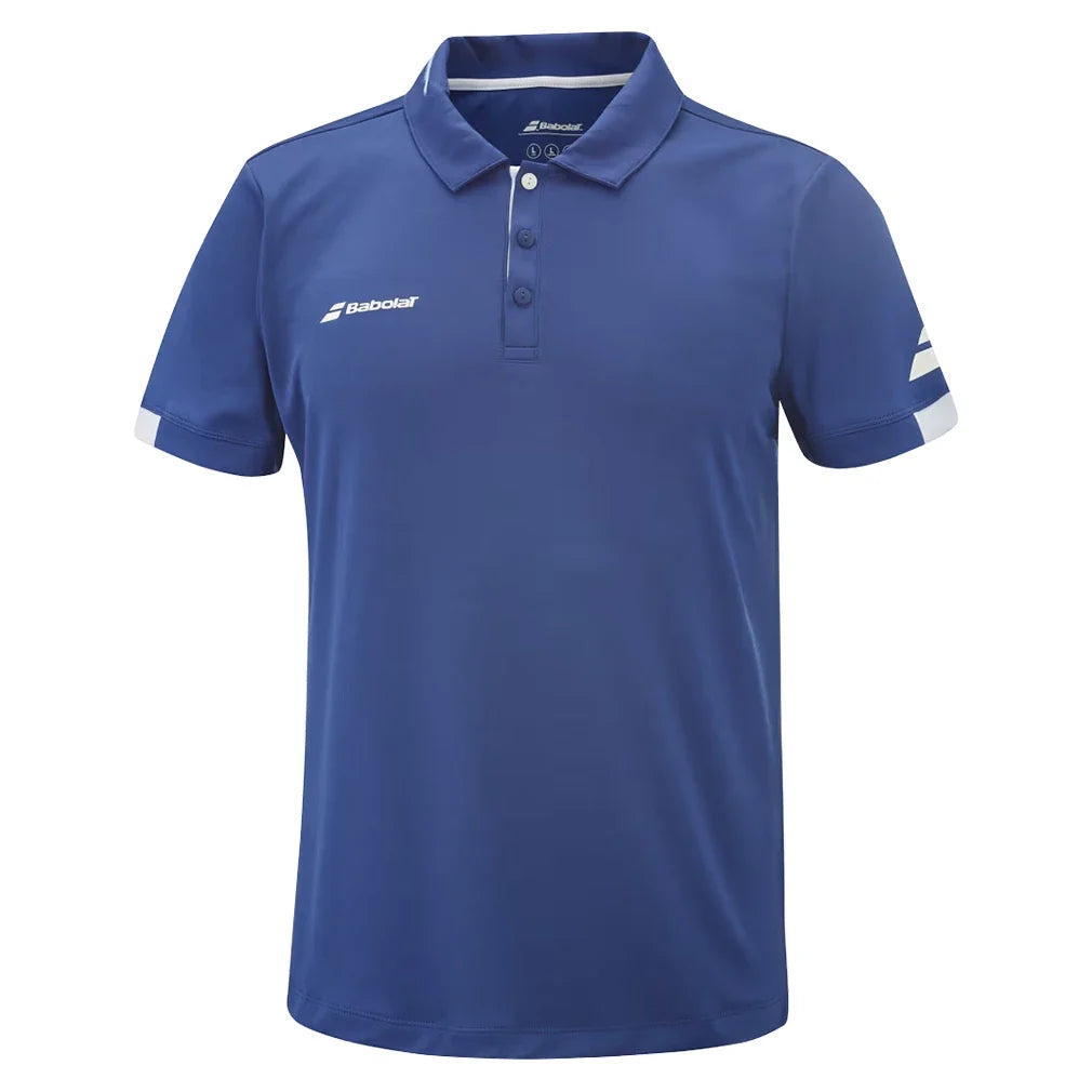Men's Play Tennis Polo,Apparel,Babolat,Blue,S,Tennis Express,3MP2021-Blue