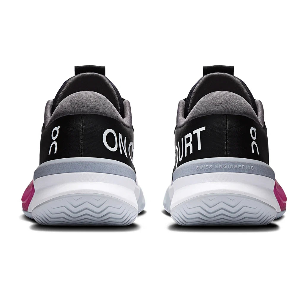 Women's CLAY Court THE ROGER Pro 3 Tennis Shoes Black and Pink,Footwear,On,,,Tennis Express,3WG10732890-4