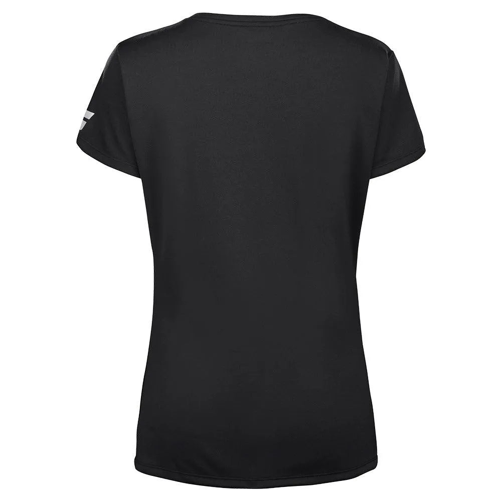 Women's Play Cap Sleeve Tennis Top-Apparel-Babolat-3WP2011-Black3-Tennis Express