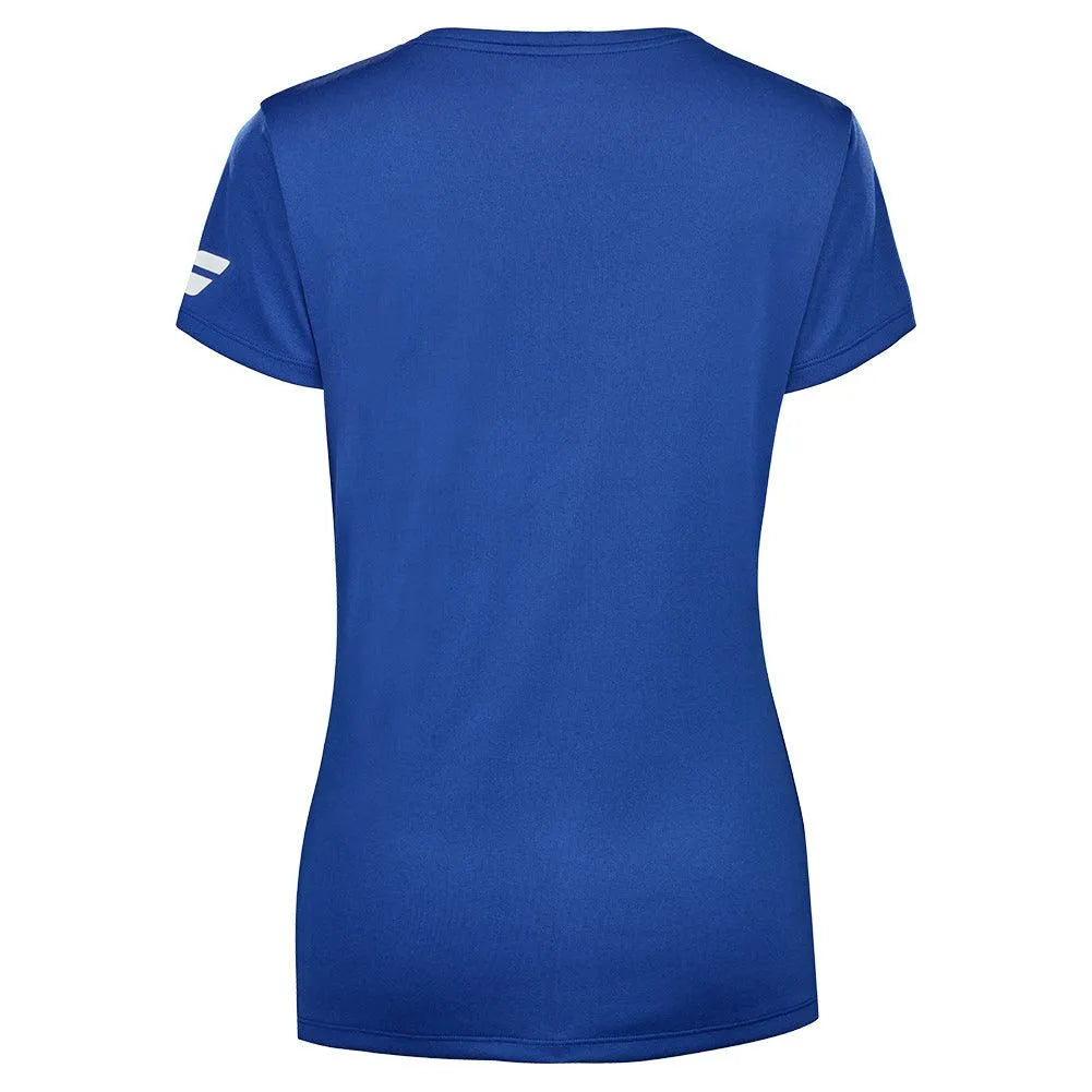 Women's Play Cap Sleeve Tennis Top-Apparel-Babolat-3WP2011-Blue1-Tennis Express