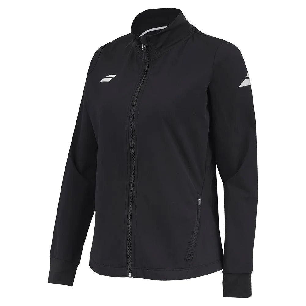 Women's Play Tennis Jacket Black-Apparel-Babolat-3WP2121-2000B-1-Tennis Express