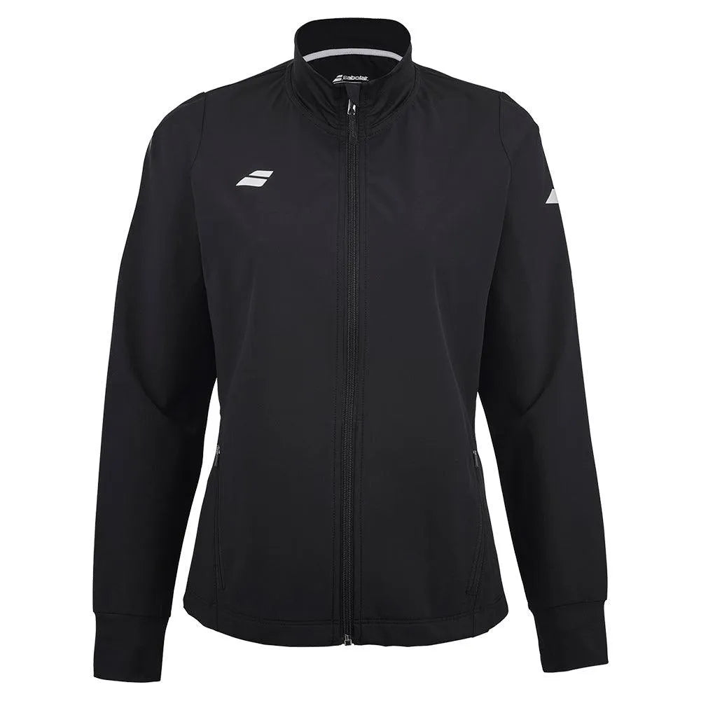 Women's Play Tennis Jacket Black-Apparel-Babolat-3WP2121-2000B-Tennis Express