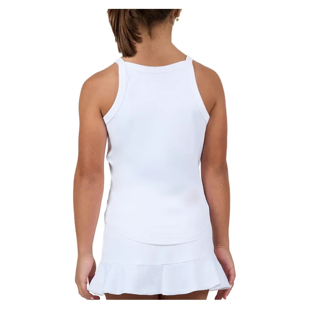 Girls' White Lotus Tennis Tank,Apparel,Sofibella,,,Tennis Express,4060WLO-WHT-2_0f86c187-b92a-4618-94c5-7a59da607b85