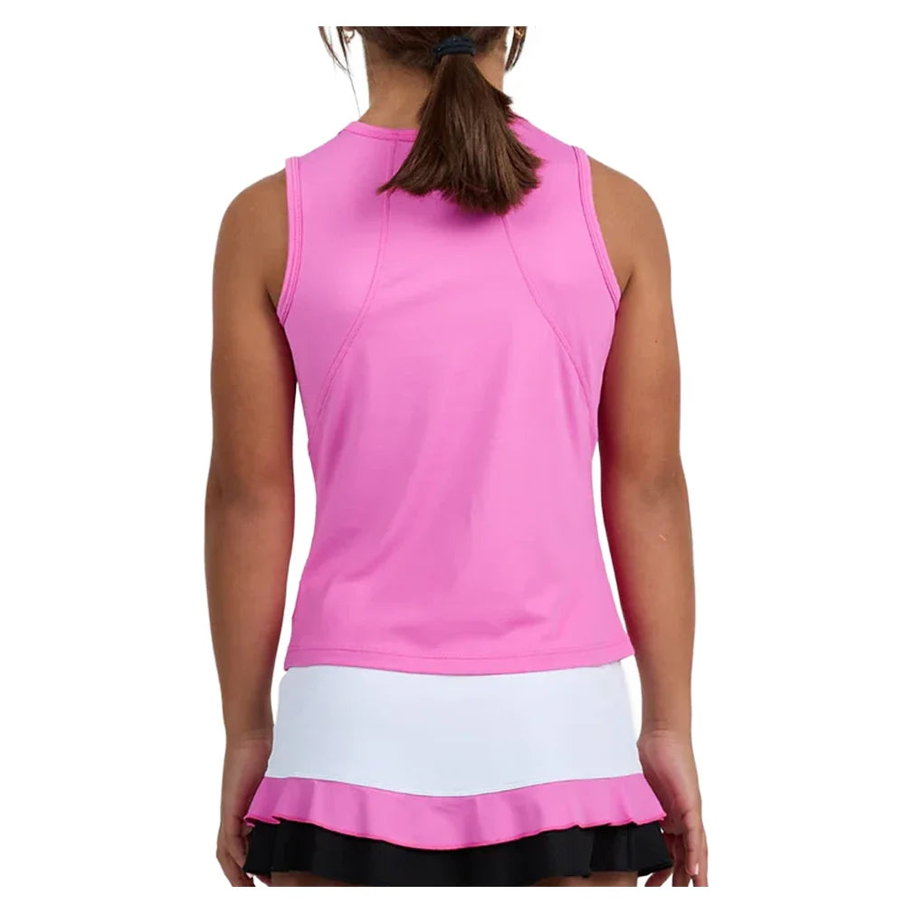 Girls' Pinkology Tennis Tank Super Pink-Apparel-Sofibella-4062PIN-SUP-1-Tennis Express