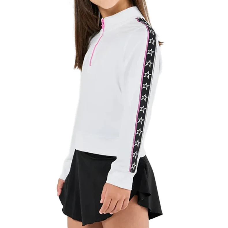Girls' Pinkology Long Sleeve Tennis Top White-Apparel-Sofibella-4068PIN-WHT-702475Tennis Express