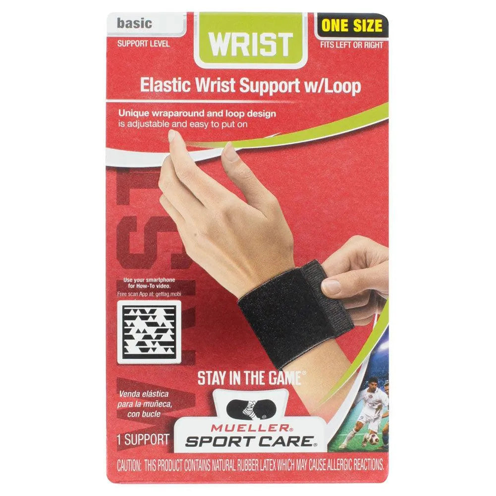 Black Wrist Support with Loop-Sports Medicine-Mueller-43238-DEFAULT-L-Tennis Express