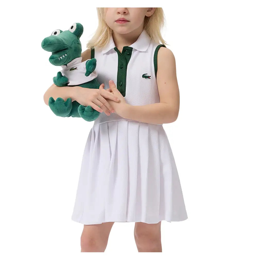 Girls' Heritage Pique Tennis Dress-Apparel-Lacoste-447284-W8L-3-Tennis Express
