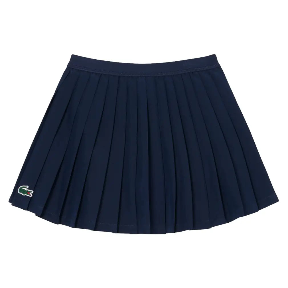 Girls' Logo Sport Pleated Tennis Skirt-Apparel-Lacoste-447286-UGW-1-Tennis Express