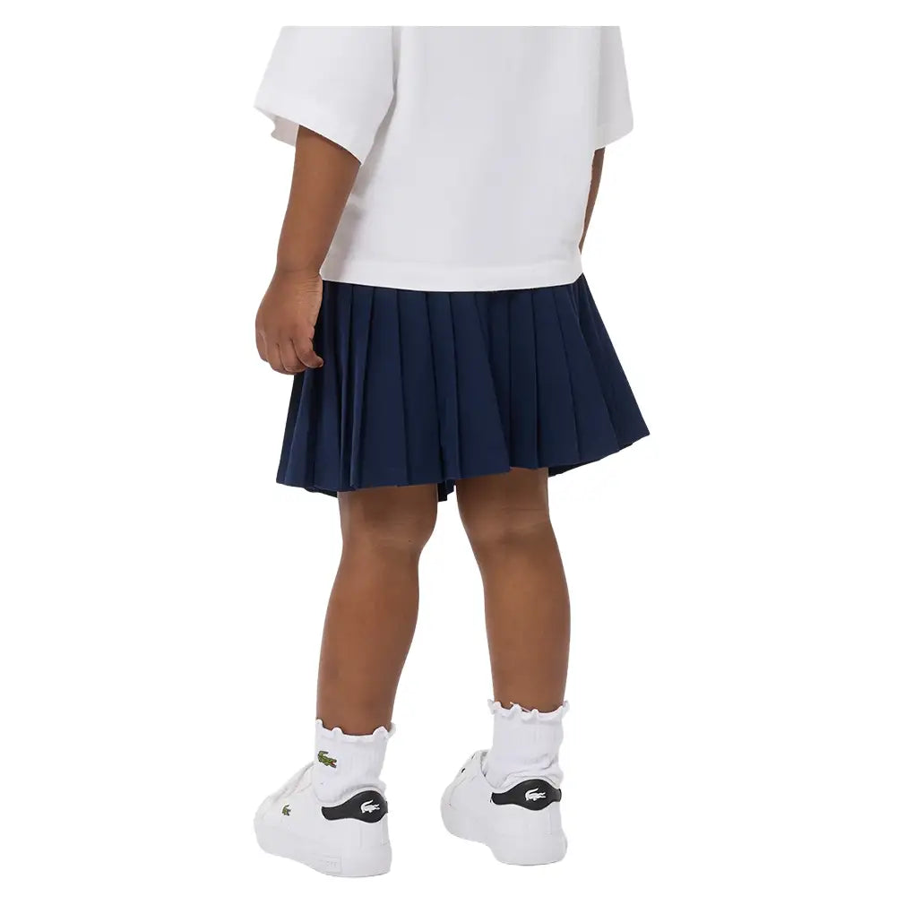 Girls' Logo Sport Pleated Tennis Skirt-Apparel-Lacoste-447286-UGW-4-Tennis Express