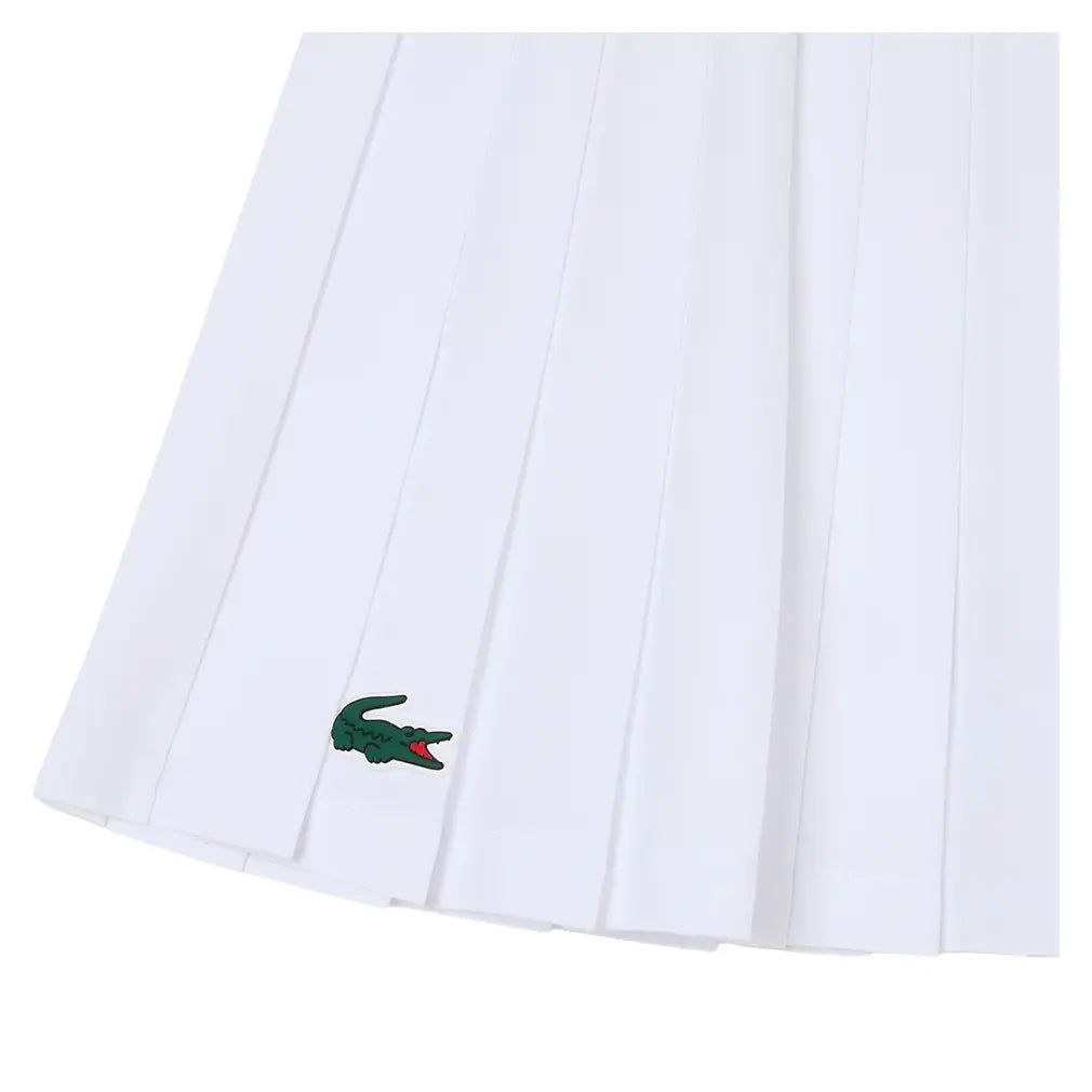 Girls' Logo Sport Pleated Tennis Skirt-Apparel-Lacoste-447286-W8L-6-Tennis Express