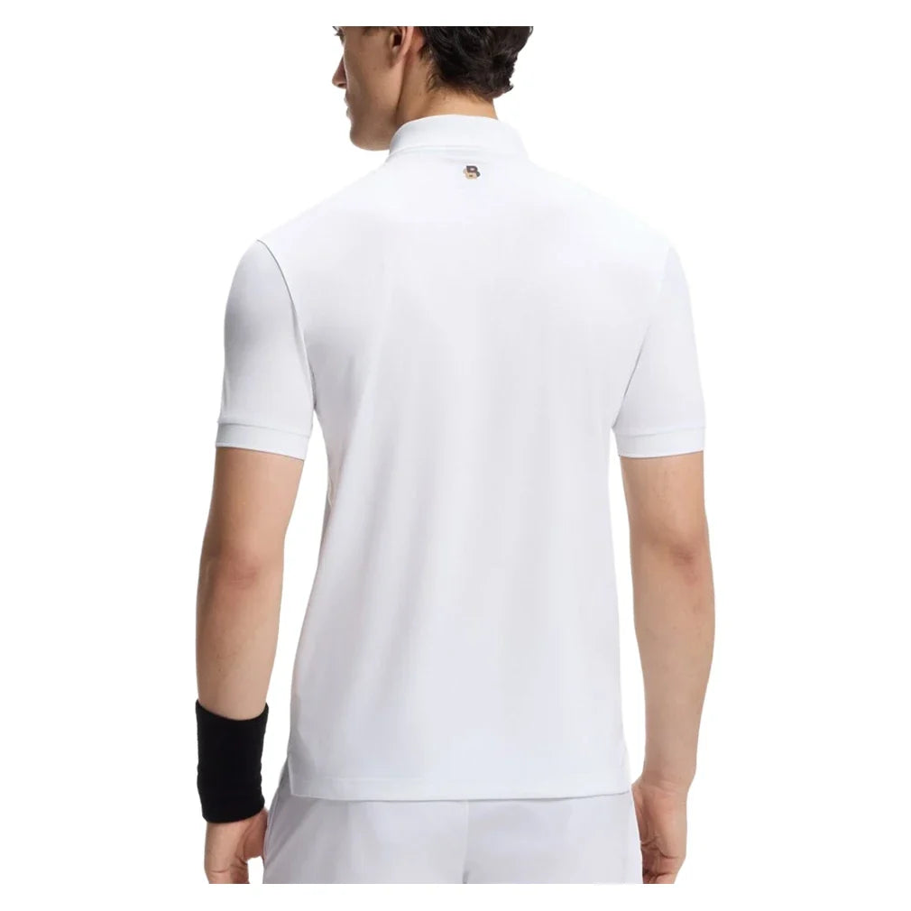 Men's TOC Game 3 Tennis Polo White,Apparel,Hugo Boss,,,Tennis Express,50563363-100F26-3