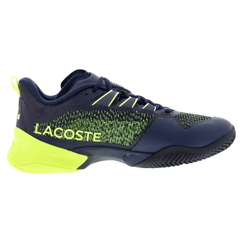 Men's Daniil Medvedev AG-LT23 Ultra Clay Tennis Shoes Navy and Yellow-Footwear-Lacoste-50SMA0218-2M3F2502copy-Tennis Express