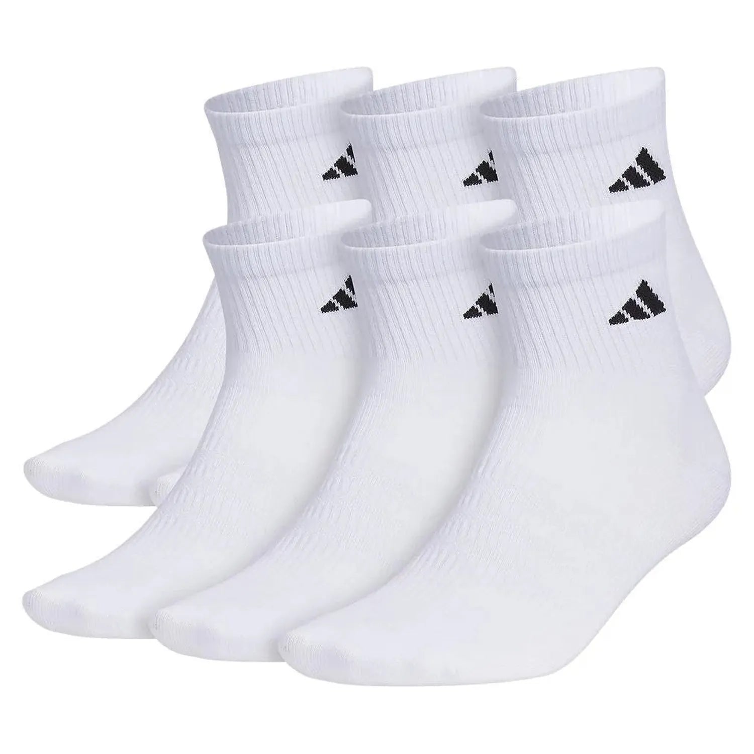 Men's Superlite 3.0 6 Pack Quarter Tennis Socks White and Black-Socks-Adidas-5157834-S24-1-Tennis Express