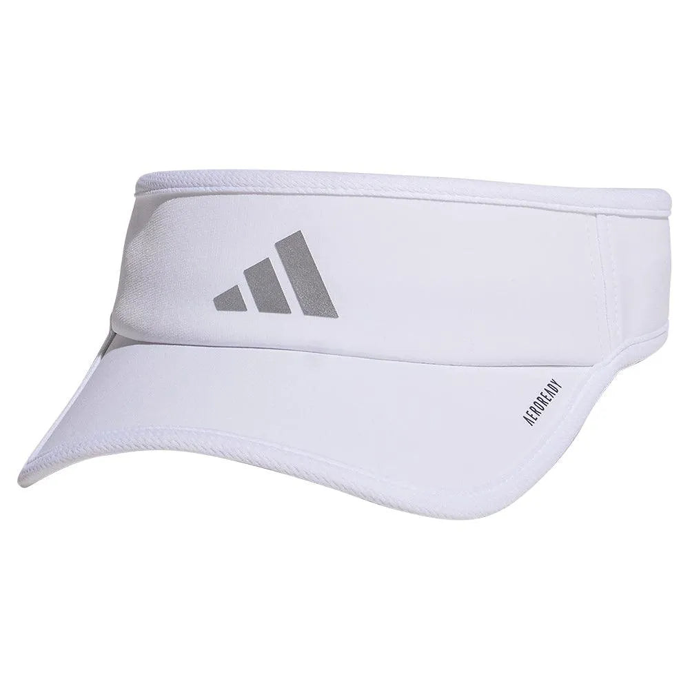Women's Superlite 3 Visor White and Silver Metallic-Apparel-Adidas-5158626-S25-Tennis Express