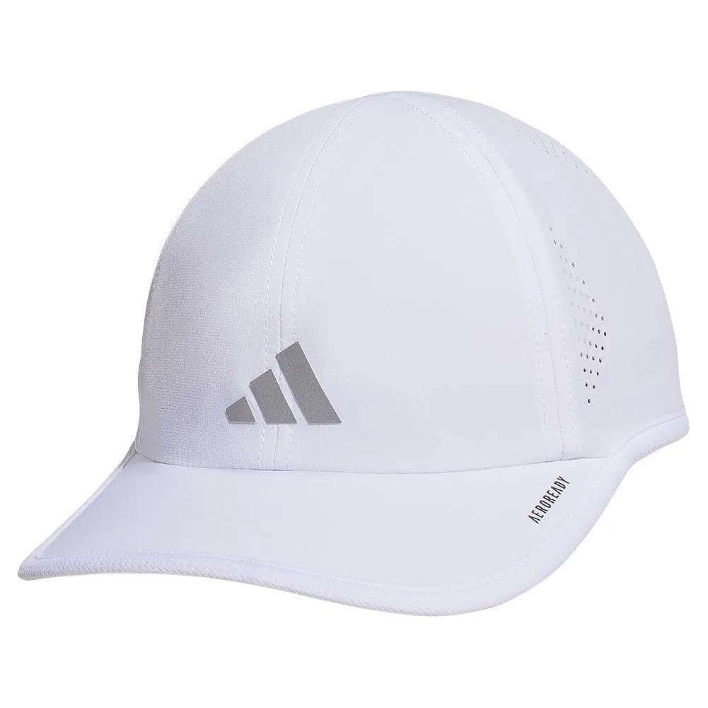 Women's Superlite 3 Hat White and Silver Metallic-Apparel-Adidas-5158692-S25-1-[Sku]-Tennis Express