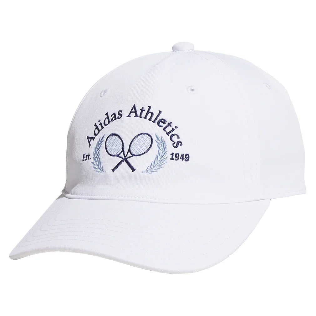 Women's Courtside Tennis Strapback,Apparel,Adidas,White/Dark Blue,One Size,Tennis Express,5162617