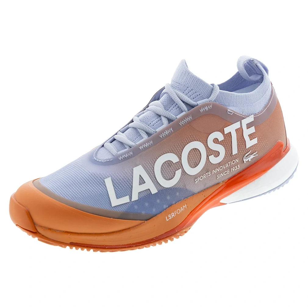 Women's CLAY Court AG-LT25 Lite Tennis Shoes Light Blue and Orange,Footwear,Lacoste,Light Blue/Orange,5,Tennis Express,51SFA0011-AMJ_c585dcda-020b-4cd0-8849-6325e384bc41