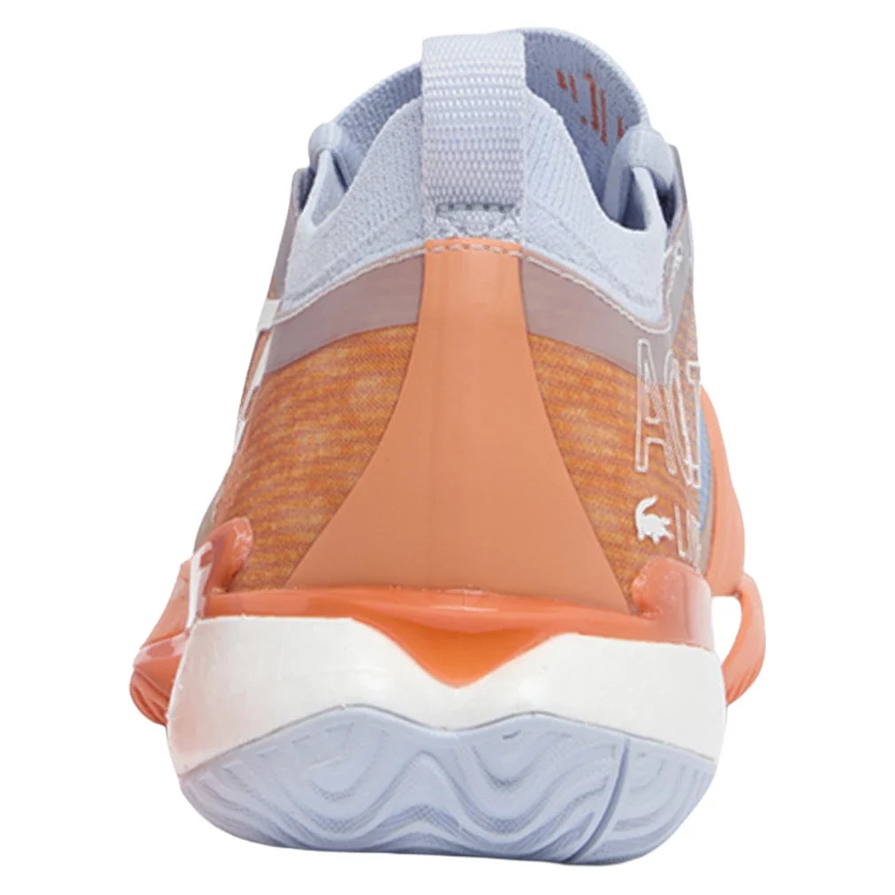 Women's CLAY Court AG-LT25 Lite Tennis Shoes Light Blue and Orange,Footwear,Lacoste,,,Tennis Express,51SFA0011_AMJ_5
