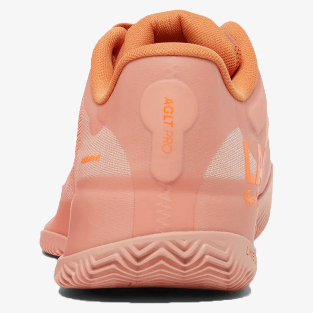 Men's CLAY Court AG-LT Pro Tennis Shoes Pink and Orange,Footwear,Lacoste,,,Tennis Express,51SMA0007_PL2_6