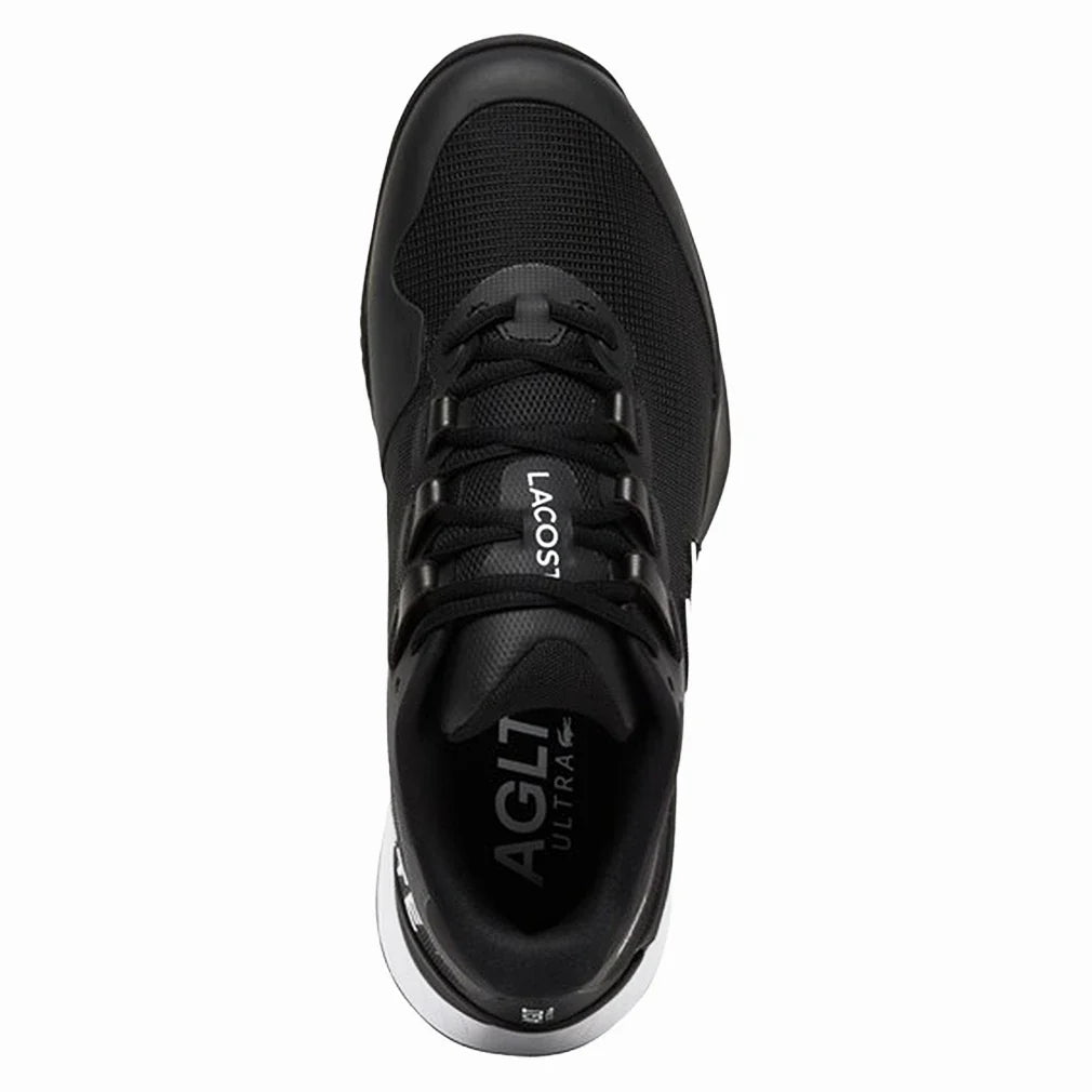 Men's AG-LT Ultra Clay Tennis Shoes Black and White-Footwear-Lacoste-51SMA0014-312-3-Tennis Express