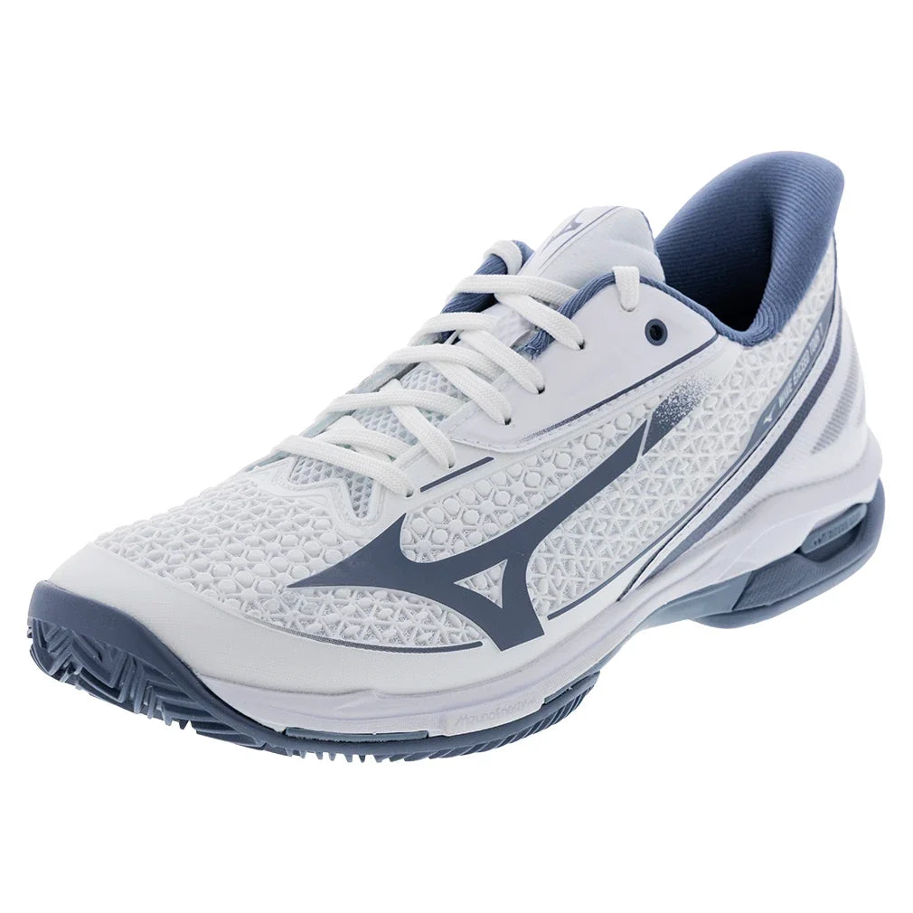 Men's Wave Exceed Tour 7 Clay Tennis Shoes White and China Blue-Footwear-Mizuno-, [current_file_name-Tennis Express