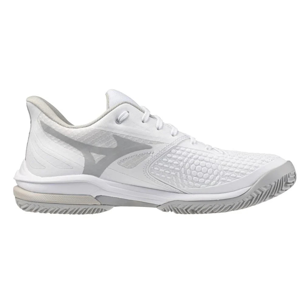 Women's Wave Exceed Tour 7 Clay Court Tennis Shoes White and Harbor Mist-Footwear-Mizuno-, [current_file_name-Tennis Express