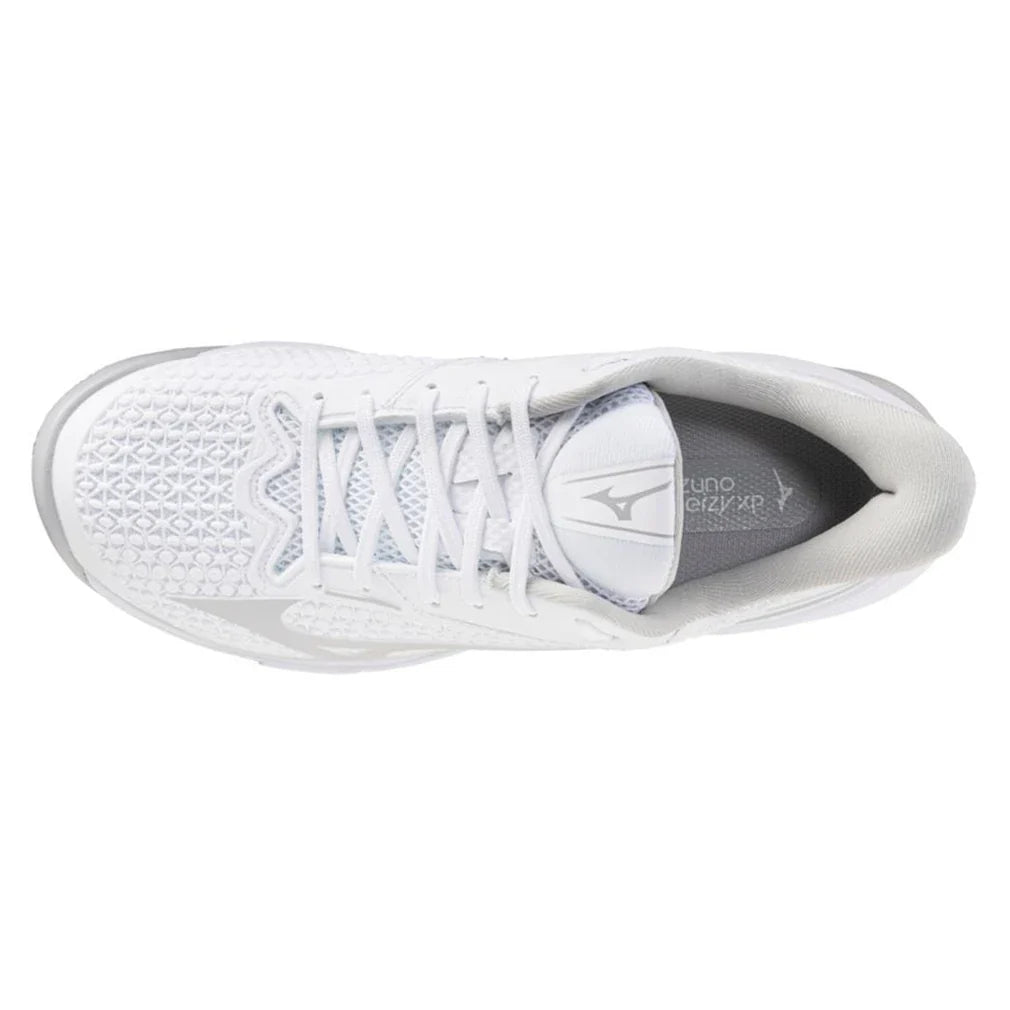 Women's Wave Exceed Tour 7 Clay Court Tennis Shoes White and Harbor Mist-Footwear-Mizuno-, [current_file_name-Tennis Express