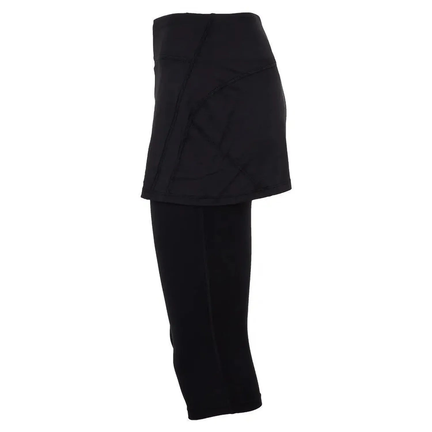 Women's Tennis Capri Skort-Apparel-BloqUV-6002_Black-C-Tennis Express