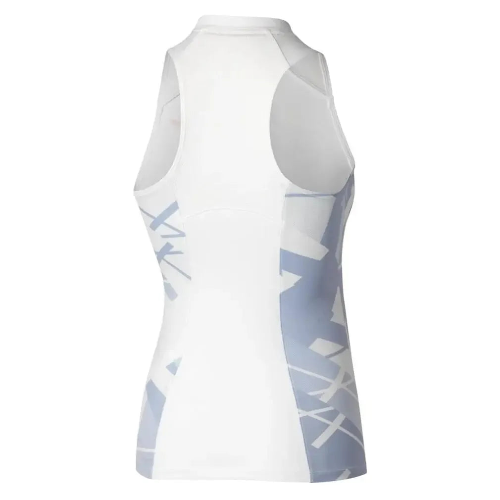 Women's Printed Tennis Tank White-Apparel-Mizuno-650013-00IBF25-1-Tennis Express