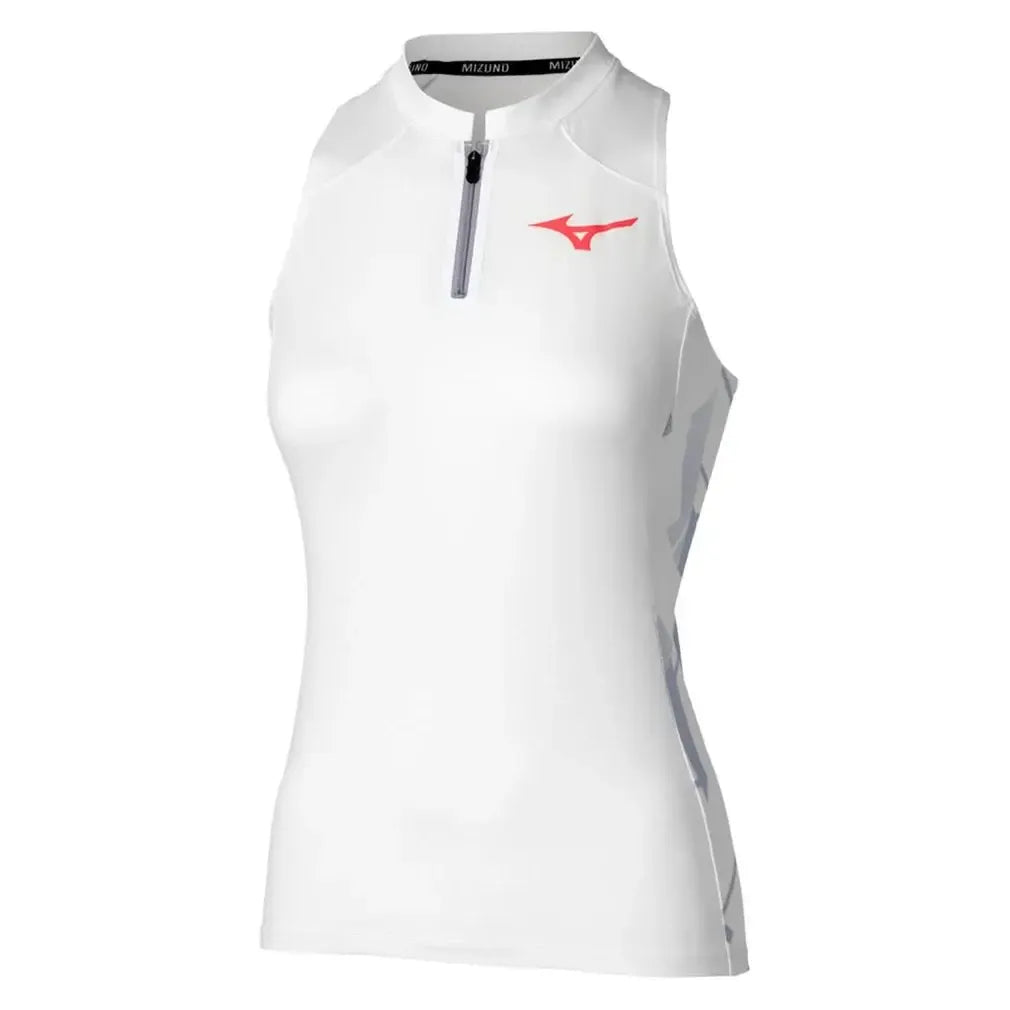 Women's Printed Tennis Tank White-Apparel-Mizuno-650013-00IBF25-Tennis Express