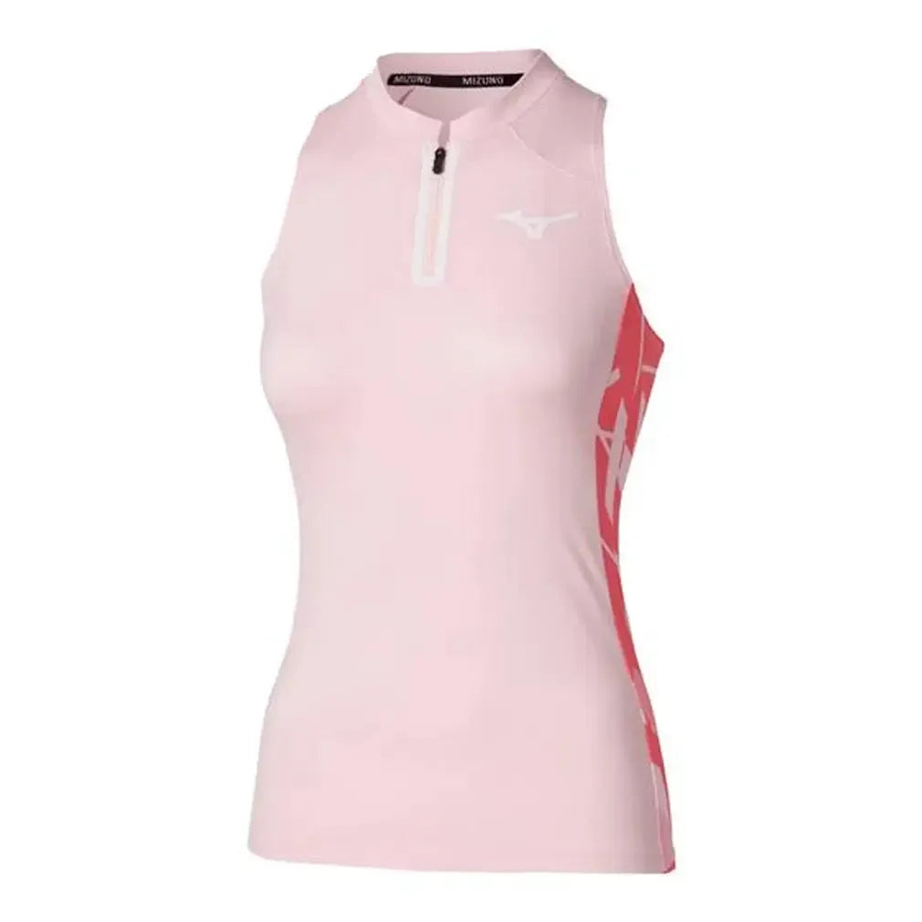 Women's Printed Tennis Tank Barely Pink-Apparel-Mizuno-650013-1S1SF25-Tennis Express
