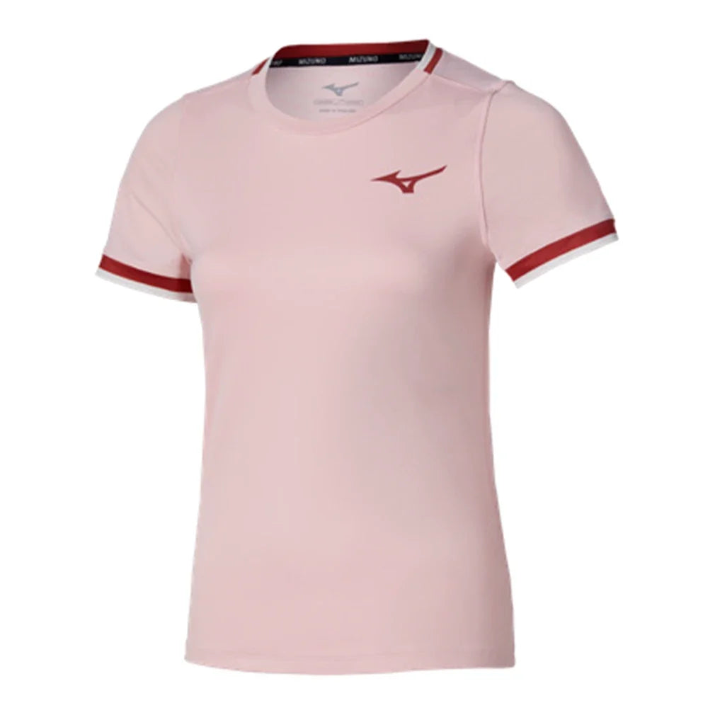 Women's Printed Tennis Tee Pinkesque-Apparel-Mizuno-650027-1616-Tennis Express