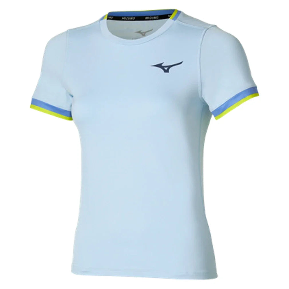 Women's Printed Tennis Tee Ice Water-Apparel-Mizuno-650027-IWIW-Tennis Express
