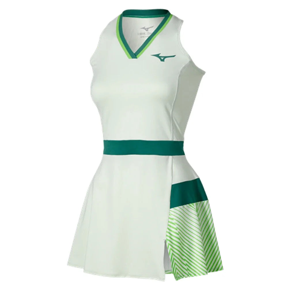 Women's Printed Tennis Dress Phantom Green-Apparel-Mizuno-650030-4F4F-Tennis Express